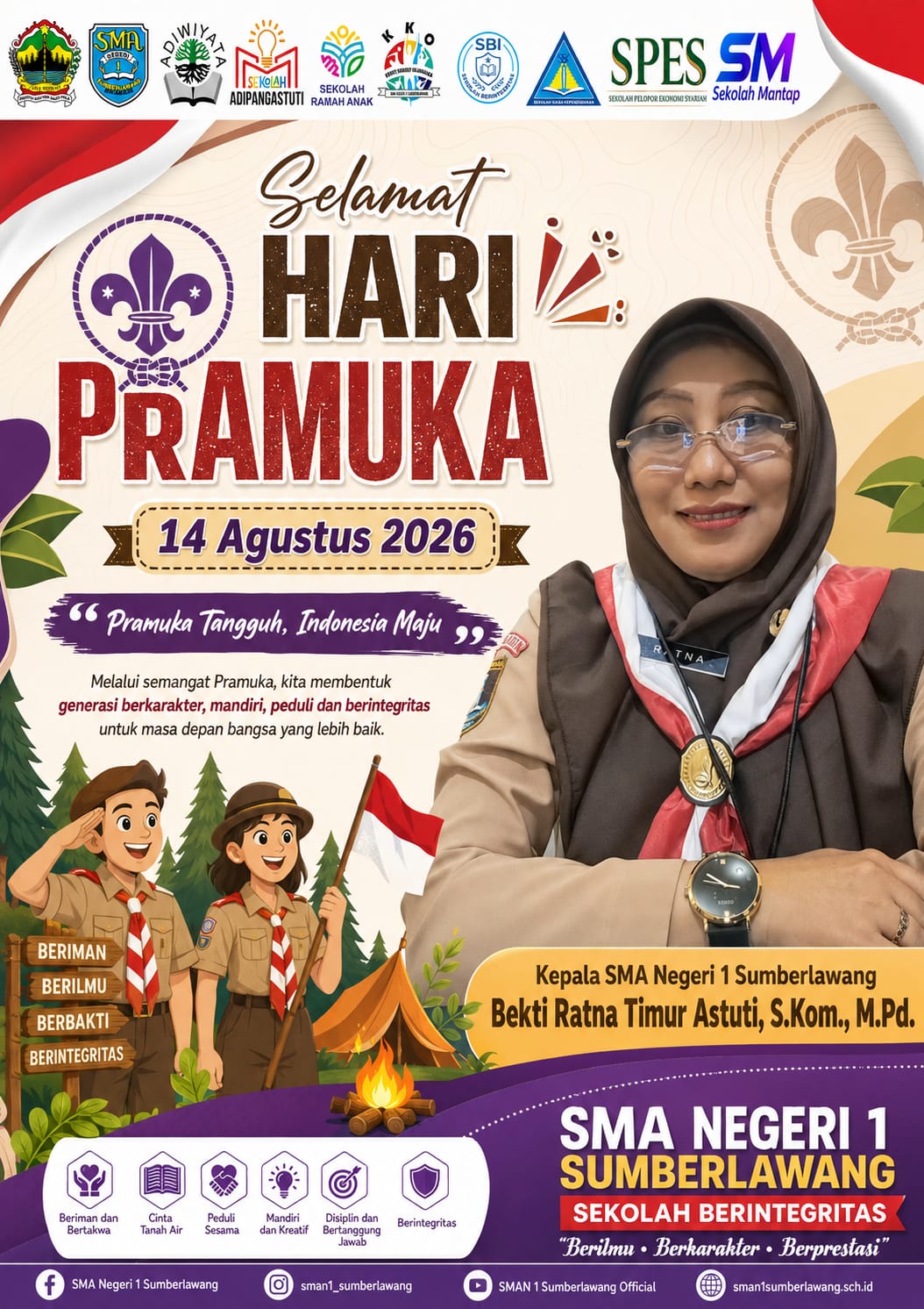 SMA Negeri 1 Sumberlawang Gelar Upacara Peringatan Hari Pramuka ke-65 Tahun 2026